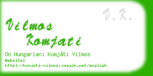 vilmos komjati business card