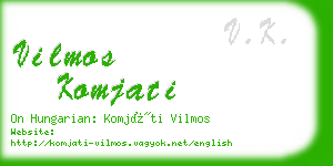 vilmos komjati business card